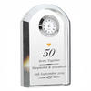50th Golden Anniversary Personalised Crystal Clock
