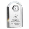 25th Silver Anniversary Personalised Crystal Clock