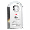 40th Ruby Anniversary Personalised Crystal Clock