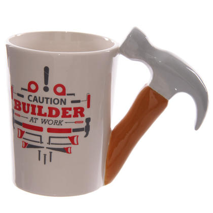 Hammer Shaped Handle Ceramic Mug