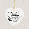 To the Moon and Back Personalised Wooden Heart