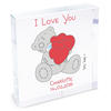 Me to You Big Heart Personalised Crystal Block - Large