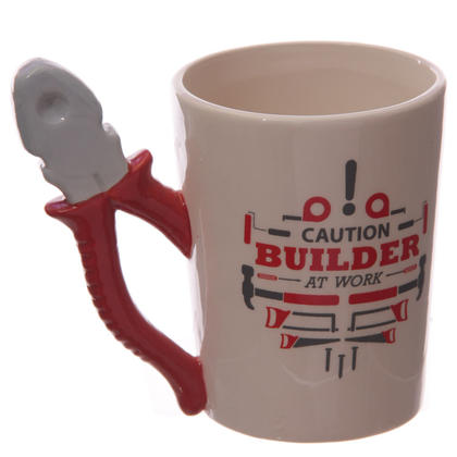 Pliers Shaped Handle Ceramic Mug