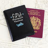 My First Personalised Leather Passport Holder - Black