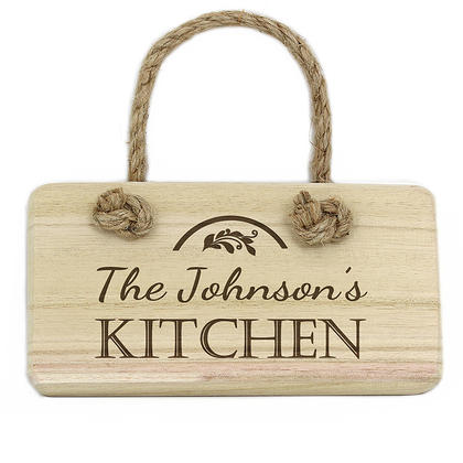 Kitchen Personalised Wooden Sign
