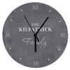 Family Personalised Slate Clock