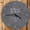 Mr & Mrs Personalised Slate Clock