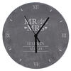 Mr & Mrs Personalised Slate Clock