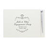 Ornate Swirl Personalised Guest Book with Pen - Silver