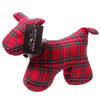 Scottie Shaped Door Stop - Red Tartan