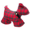 Scottie Shaped Door Stop - Red Tartan