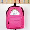 Rainbow Name Personalised Backpack - Pink