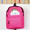 Rainbow Name Personalised Backpack - Pink