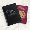 Mr & Mrs Personalised Leather Passport Holders - Set of 2 Black