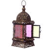 Moroccan Intricate Glass Style Standing Lantern - Gold Effect