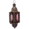 Moroccan Intricate Glass Style Fretwork Lantern - Gold Effect