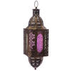 Moroccan Intricate Glass Style Fretwork Lantern - Gold Effect