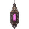 Moroccan Intricate Glass Style Fretwork Lantern - Gold Effect