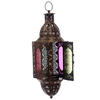 Moroccan Intricate Glass Style Hanging Lantern - Gold Effect