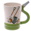 Hose Shaped Handle Ceramic Garden Mug