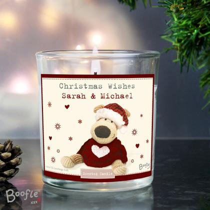Boofle Personalised Christmas Love Scented Jar Candle