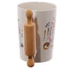 Rolling Pin Handle Ceramic Kitchen Mug