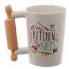 Rolling Pin Handle Ceramic Kitchen Mug