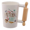 Rolling Pin Handle Ceramic Kitchen Mug