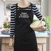 Chef Personalised Message for Her Apron - Black