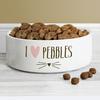 Cat I Heart Personalised Medium Bowl - White