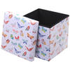 Butterfly Design - Foldable Padded Stool & Storage Box