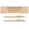 Classic Personalised Wooden Case with Pen & Pencil Set