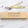 Classic Personalised Wooden Case with Pen & Pencil Set