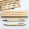 Any Message Personalised Wooden Case with Pen & Pencil Set