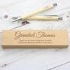 Any Message Personalised Wooden Case with Pen & Pencil Set