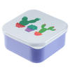 Cactus Design Plastic Lunch Boxes - Set of 3