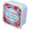 Botanical Design Plastic Lunch Boxes - Set of 3