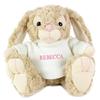 Bunny with Personalised T-Shirt - Name in Pink Embroidery