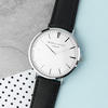 Men's Modern-Vintage Personalised Leather Watch - Black
