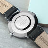 Men's Modern-Vintage Personalised Leather Watch - Black