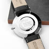 Men's Modern-Vintage Personalised Leather Watch - Black