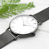 Men's Personalised Metallic Watch - Charcoal Grey