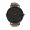 Men's Modern-Vintage Personalised Leather Watch - Black Face