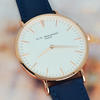 Ladies Modern - Vintage Personalised Leather Watch - Navy Blue