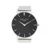 Men's Personalised Metallic Black Face Watch - Silver