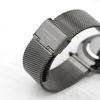 Men's Personalised Metallic Black Face Watch - Charcoal Grey