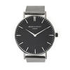 Men's Personalised Metallic Black Face Watch - Charcoal Grey