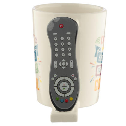 TV Remote Shaped Handle Ceramic Mug