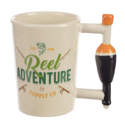 Fishing Float Shaped Handle Ceramic Mug