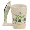 Fish Shaped Handle Ceramic Mug